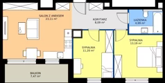 3 pokoje, mieszkanie 60,58 m², piętro 1, oferta nr 004/10, Aleje Praskie X, Warszawa, Praga Południe, Kamionek, ul. Drwęcka