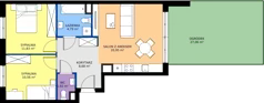 3 pokoje, mieszkanie 58,73 m², parter, oferta nr C4.0B18, Bemowo Vita etap V, Warszawa, Bemowo, Chrzanów, ul. Szeligowska 57	