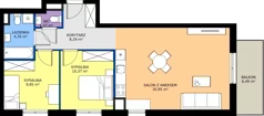 3 pokoje, mieszkanie 65,18 m², piętro 2, oferta nr C4.2D95, Bemowo Vita etap V, Warszawa, Bemowo, Chrzanów, ul. Szeligowska 57	