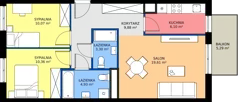 3 pokoje, mieszkanie 64,25 m², piętro 3, oferta nr C4.3D99, Bemowo Vita etap V, Warszawa, Bemowo, Chrzanów, ul. Szeligowska 57	