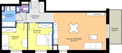 3 pokoje, mieszkanie 65,18 m², piętro 1, oferta nr C4.1D92, Bemowo Vita etap V, Warszawa, Bemowo, Chrzanów, ul. Szeligowska 57	