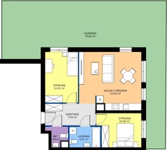 3 pokoje, mieszkanie 59,88 m², parter, oferta nr C4.0D88, Bemowo Vita etap V, Warszawa, Bemowo, Chrzanów, ul. Szeligowska 57	