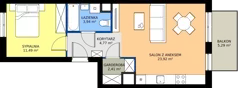 2 pokoje, mieszkanie 46,53 m², piętro 3, oferta nr C4.3C80, Bemowo Vita etap V, Warszawa, Bemowo, Chrzanów, ul. Szeligowska 57	