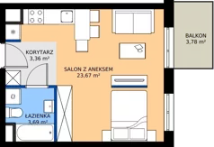 1 pokój, mieszkanie 30,72 m², piętro 3, oferta nr C4.3A12, Bemowo Vita etap V, Warszawa, Bemowo, Chrzanów, ul. Szeligowska 57	