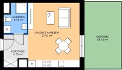 1 pokój, mieszkanie 30,89 m², parter, oferta nr C4.0C68, Bemowo Vita etap V, Warszawa, Bemowo, Chrzanów, ul. Szeligowska 57	