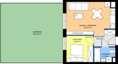 2 pokoje, mieszkanie 36,25 m², parter, oferta nr C4.0B26, Bemowo Vita etap V, Warszawa, Bemowo, Chrzanów, ul. Szeligowska 57	