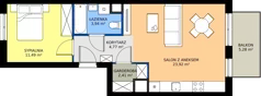 2 pokoje, mieszkanie 46,53 m², piętro 4, oferta nr C4.4C84, Bemowo Vita etap V, Warszawa, Bemowo, Chrzanów, ul. Szeligowska 57	