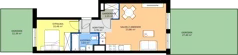 2 pokoje, mieszkanie 44,14 m², parter, oferta nr C5.0A1, Bemowo Vita etap V, Warszawa, Bemowo, Chrzanów, ul. Szeligowska 57	