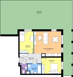 3 pokoje, mieszkanie 62,22 m², parter, oferta nr C5.0D93, Bemowo Vita etap V, Warszawa, Bemowo, Chrzanów, ul. Szeligowska 57	