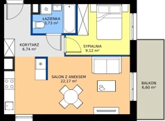 2 pokoje, mieszkanie 41,76 m², piętro 2, oferta nr C5.2A07, Bemowo Vita etap V, Warszawa, Bemowo, Chrzanów, ul. Szeligowska 57	