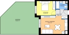 2 pokoje, mieszkanie 38,72 m², parter, oferta nr C5.0B26, Bemowo Vita etap V, Warszawa, Bemowo, Chrzanów, ul. Szeligowska 57	