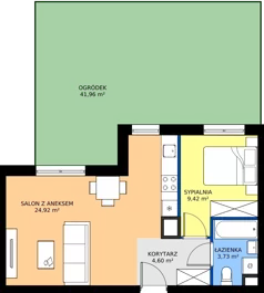 2 pokoje, mieszkanie 42,67 m², parter, oferta nr C5.0B20, Bemowo Vita etap V, Warszawa, Bemowo, Chrzanów, ul. Szeligowska 57	