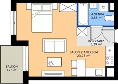 1 pokój, mieszkanie 30,69 m², piętro 2, oferta nr C5.2C80, Bemowo Vita etap V, Warszawa, Bemowo, Chrzanów, ul. Szeligowska 57	
