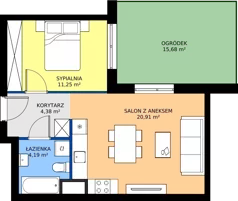 2 pokoje, mieszkanie 40,73 m², parter, oferta nr C5.0B19, Bemowo Vita etap V, Warszawa, Bemowo, Chrzanów, ul. Szeligowska 57	