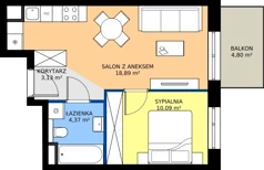 2 pokoje, mieszkanie 36,48 m², piętro 1, oferta nr A/10, Trzcinowa Vita II, Warszawa, Włochy, Nowe Włochy, ul. Trzcinowa 18
