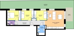 4 pokoje, mieszkanie 70,88 m², parter, oferta nr B/26, Trzcinowa Vita II, Warszawa, Włochy, Nowe Włochy, ul. Trzcinowa 18