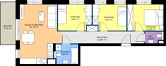4 pokoje, mieszkanie 68,36 m², piętro 1, oferta nr B/35, Trzcinowa Vita II, Warszawa, Włochy, Nowe Włochy, ul. Trzcinowa 18
