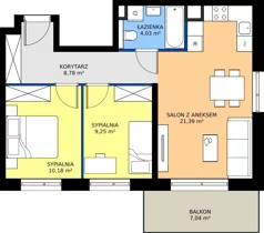 3 pokoje, mieszkanie 53,63 m², piętro 2, oferta nr B/37, Trzcinowa Vita II, Warszawa, Włochy, Nowe Włochy, ul. Trzcinowa 18