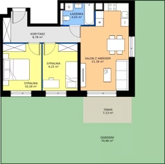 3 pokoje, mieszkanie 53,63 m², parter, oferta nr B/27, Trzcinowa Vita II, Warszawa, Włochy, Nowe Włochy, ul. Trzcinowa 18