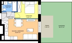 2 pokoje, mieszkanie 35,18 m², parter, oferta nr B/23, Trzcinowa Vita II, Warszawa, Włochy, Nowe Włochy, ul. Trzcinowa 18