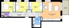 4 pokoje, mieszkanie 70,88 m², piętro 1, oferta nr B/29, Trzcinowa Vita II, Warszawa, Włochy, Nowe Włochy, ul. Trzcinowa 18