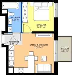 2 pokoje, mieszkanie 36,32 m², piętro 3, oferta nr 18/066, Trzcinowa Vita I, Warszawa, Włochy, Nowe Włochy, ul. Trzcinowa 18