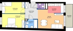 3 pokoje, mieszkanie 63,70 m², piętro 3, oferta nr 18/065, Trzcinowa Vita I, Warszawa, Włochy, Nowe Włochy, ul. Trzcinowa 18