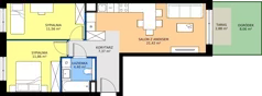 3 pokoje, mieszkanie 54,63 m², piętro 2, oferta nr 18/064, Trzcinowa Vita I, Warszawa, Włochy, Nowe Włochy, ul. Trzcinowa 18
