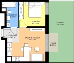 2 pokoje, mieszkanie 36,26 m², parter, oferta nr 18/057, Trzcinowa Vita I, Warszawa, Włochy, Nowe Włochy, ul. Trzcinowa 18