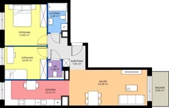 3 pokoje, mieszkanie 73,19 m², piętro 1, oferta nr 18/098, Trzcinowa Vita I, Warszawa, Włochy, Nowe Włochy, ul. Trzcinowa 18
