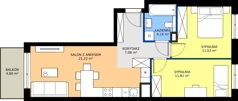 3 pokoje, mieszkanie 55,78 m², piętro 1, oferta nr 18A/012, Trzcinowa Vita I, Warszawa, Włochy, Nowe Włochy, ul. Trzcinowa 18