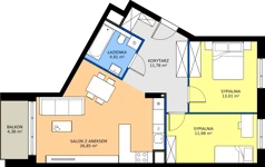 3 pokoje, mieszkanie 68,53 m², piętro 1, oferta nr 18A/003, Trzcinowa Vita I, Warszawa, Włochy, Nowe Włochy, ul. Trzcinowa 18
