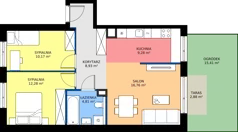 3 pokoje, mieszkanie 62,23 m², parter, oferta nr 18A/002, Trzcinowa Vita I, Warszawa, Włochy, Nowe Włochy, ul. Trzcinowa 18