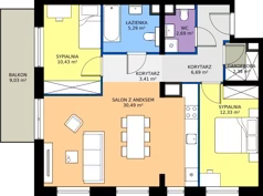 3 pokoje, mieszkanie 73,71 m², piętro 3, oferta nr A.3.6, Żywiecka Vita, Gdańsk, Wrzeszcz, Wrzeszcz Dolny, ul. Żywiecka 2C