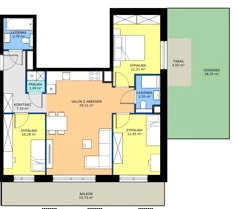 4 pokoje, mieszkanie 78,77 m², piętro 1, oferta nr A.1.1, Żywiecka Vita, Gdańsk, Wrzeszcz, Wrzeszcz Dolny, ul. Żywiecka 2C