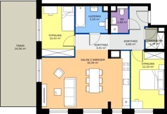 3 pokoje, mieszkanie 73,71 m², piętro 2, oferta nr A.2.6, Żywiecka Vita, Gdańsk, Wrzeszcz, Wrzeszcz Dolny, ul. Żywiecka 2C