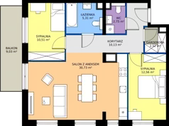 3 pokoje, mieszkanie 74,51 m², piętro 6, oferta nr A.6.6, Żywiecka Vita, Gdańsk, Wrzeszcz, Wrzeszcz Dolny, ul. Żywiecka 2C