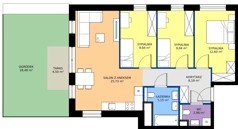 4 pokoje, mieszkanie 74,32 m², piętro 1, oferta nr B.1.1, Żywiecka Vita, Gdańsk, Wrzeszcz, Wrzeszcz Dolny, ul. Żywiecka 2C