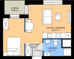 1 pokój, mieszkanie 33,15 m², piętro 2, oferta nr 2.2.M10, Morska Vita II, Gdynia, Leszczynki, Leszczynki, ul. Działdowska 3A