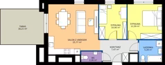 3 pokoje, mieszkanie 63,43 m², piętro 15, oferta nr 2.15.M02, Morska Vita II, Gdynia, Leszczynki, Leszczynki, ul. Działdowska 3A