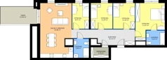 5 pokoi, mieszkanie 111,75 m², piętro 16, oferta nr 2.16.M02, Morska Vita II, Gdynia, Leszczynki, Leszczynki, ul. Działdowska 3A