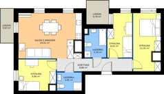 4 pokoje, mieszkanie 74,35 m², piętro 11, oferta nr 2.11.M09, Morska Vita II, Gdynia, Leszczynki, Leszczynki, ul. Działdowska 3A