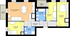 4 pokoje, mieszkanie 74,35 m², piętro 12, oferta nr 2.12.M08, Morska Vita II, Gdynia, Leszczynki, Leszczynki, ul. Działdowska 3A
