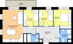 4 pokoje, mieszkanie 71,17 m², piętro 11, oferta nr 2.11.M04, Morska Vita II, Gdynia, Leszczynki, Leszczynki, ul. Działdowska 3A
