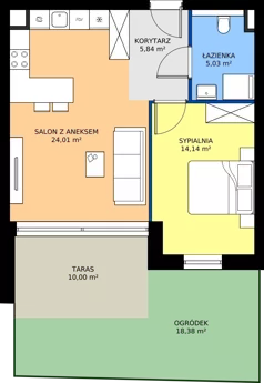 2 pokoje, apartament 45,47 m², parter, oferta nr A/0/4, Kopernika 71, Gdynia, Redłowo, ul. Mikołaja Kopernika