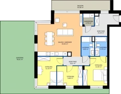 4 pokoje, apartament 95,69 m², parter, oferta nr A/0/6, Kopernika 71, Gdynia, Redłowo, ul. Mikołaja Kopernika
