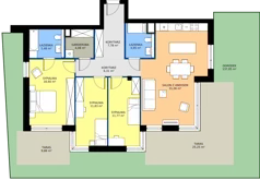 4 pokoje, apartament 99,86 m², parter, oferta nr B/0/4, Kopernika 71, Gdynia, Redłowo, ul. Mikołaja Kopernika