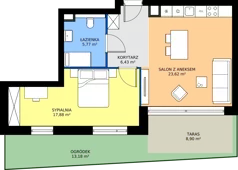 2 pokoje, apartament 53,70 m², parter, oferta nr B/0/5, Kopernika 71, Gdynia, Redłowo, ul. Mikołaja Kopernika