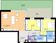3 pokoje, apartament 79,02 m², przyziemie, oferta nr B/-1/2, Kopernika 71, Gdynia, Redłowo, ul. Mikołaja Kopernika