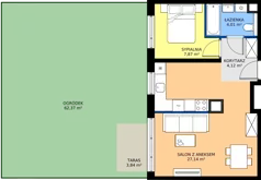 2 pokoje, mieszkanie 43,14 m², parter, oferta nr AB0006, Pilczycka Vita, Wrocław, Pilczyce-Kozanów-Popowice Północne, Pilczyce, ul. Pilczycka 195